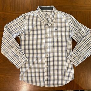 Southbound Blue and White Boys Plaid Buttondown Size Small